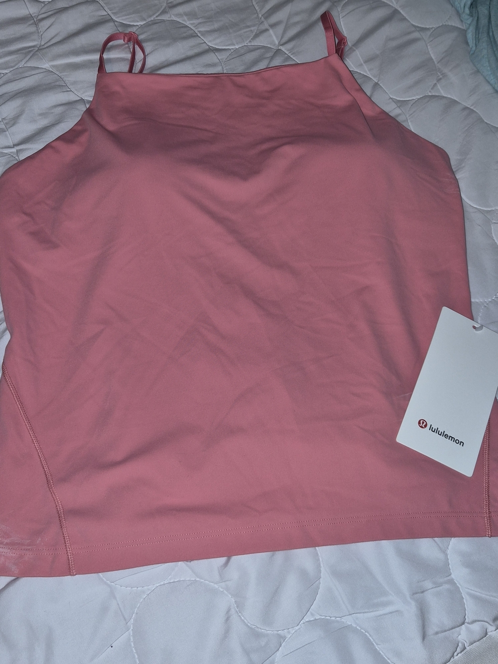 NWT Lululemon Hig Next  Coral Pink Camisole Tank With Built In Support Size 14
